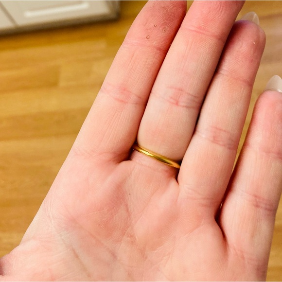 Vintage 🆕 Avon Gold & Pink Opal Stone Ring - Picture 3 of 6